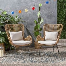 SET OF 2 PATIO CHAIRS 