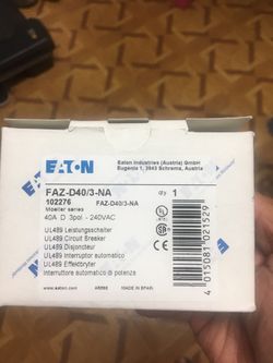 EATON FAZ-D40/ 3-NA Circuit Breakers