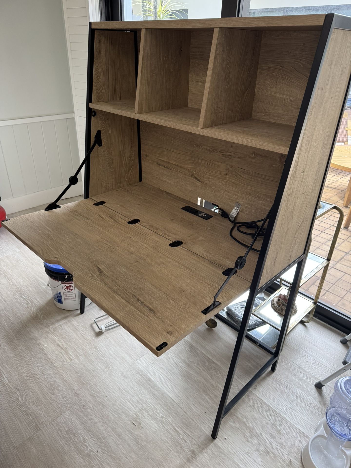 Secretary Desk With Hidden Plug