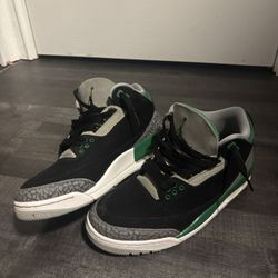 jordan 3s pine greens size 8 