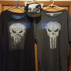 Punisher Set New Hat, Like New Shirts