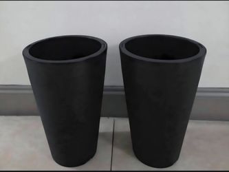 PAIR of 15" Brown Resin Planters (2 for $40) @ Lasting Creations