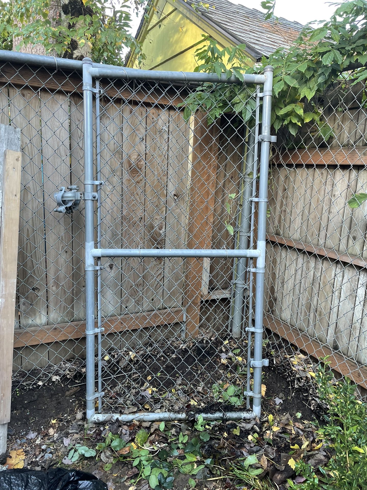 6-ft H x 3-ft W Galvanized Steel Chain Link Fence Gate