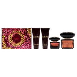 VERSACE - CRYSTAL NOIR 4PC SET ( 3.4 EDT + 3.4 BL + 3.4 SG + .17 EDT ) ( W )