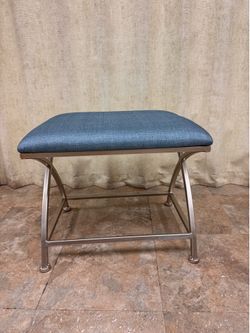 Metal and fabric cushion stool