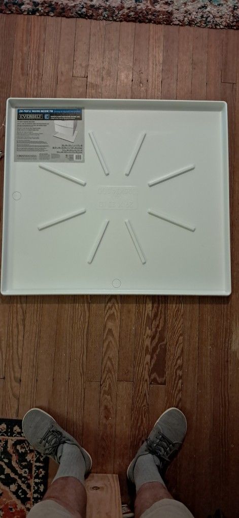 Washing Machine Drain Pan With Optional Drain Pipe
