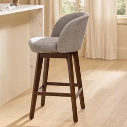 New in box Article, Alta Swivel Counter Stool-Walnut and Camellia Gray SKU2485
