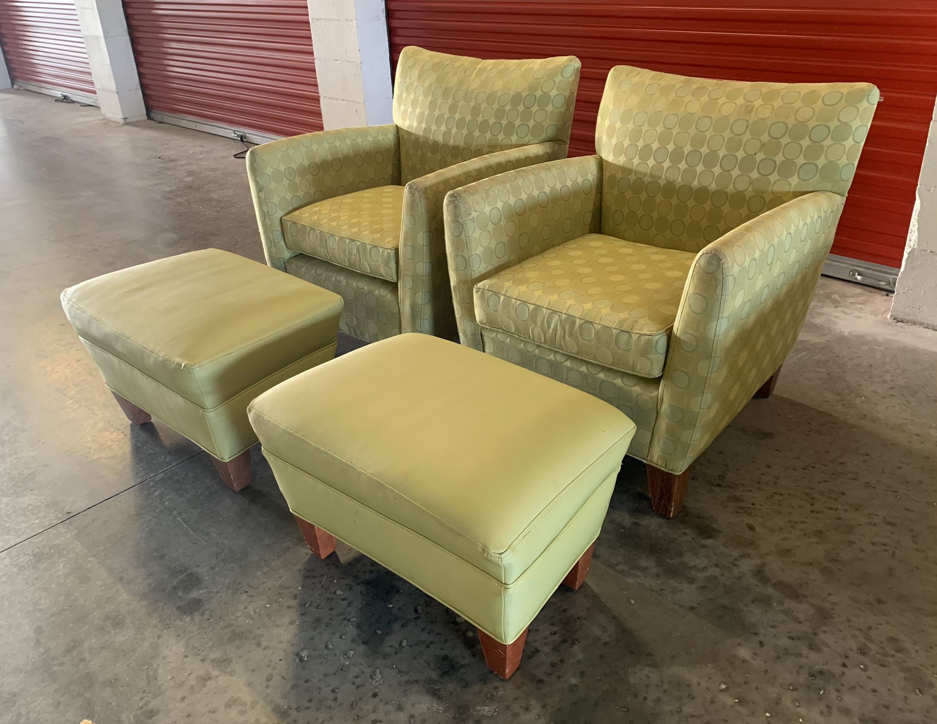 $150 for 2 Accent Chairs and Ottomans Set