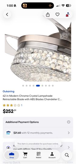 Chandelier with fan blades