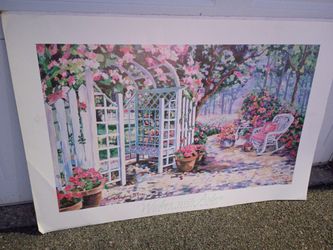 Floral garden print