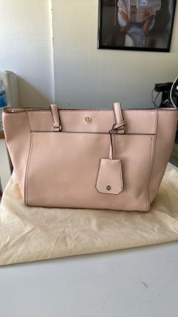Tory Burch Robinson Saffiano Leather Tote- EXCELLENT CONDITION - baby pink