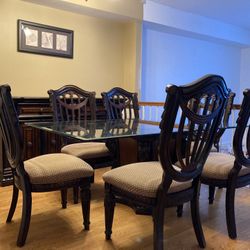 Price Flexible- Dining Set-Luxurious Wood-Excellent Condition-Price Negotiable-Need Gone