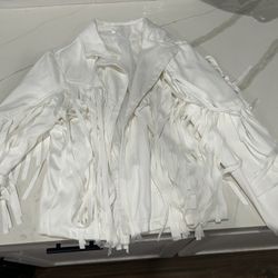 Fringe White Jacket 