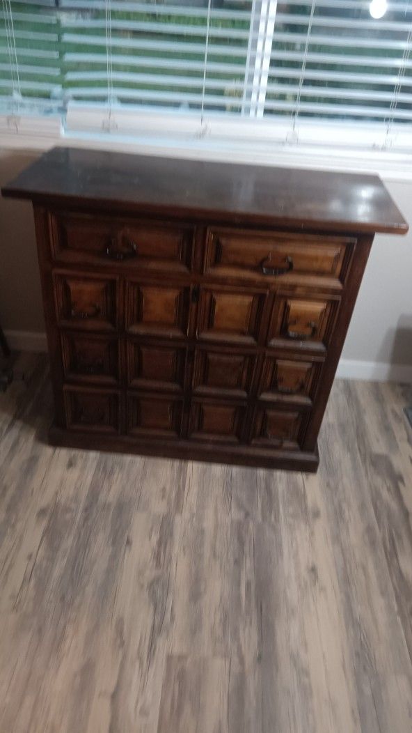 Vintage Chest of Drawers Made of Natural Wood