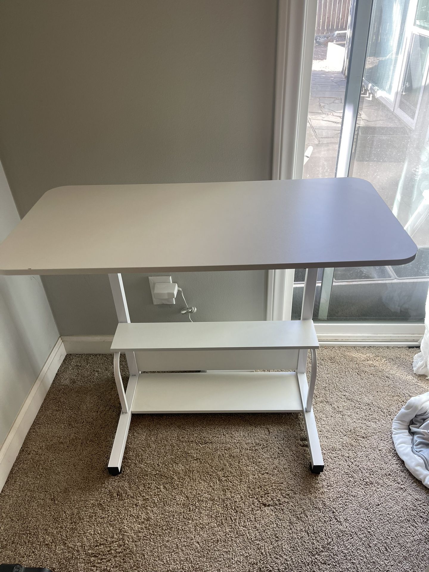 White Adjustable Desk