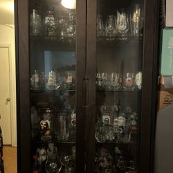 Ikea Hemnes Storage Shelf Cabinet Curio Armoire