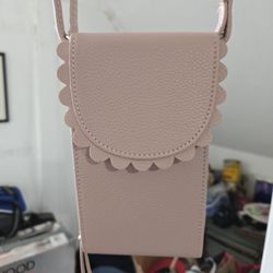Pastel Pink Crossbody Wallet 