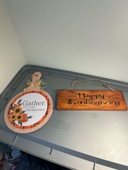 Thanksgiving Fall Wood Sign Decor Bundle Gather Happy Thanksgiving Farmhouse