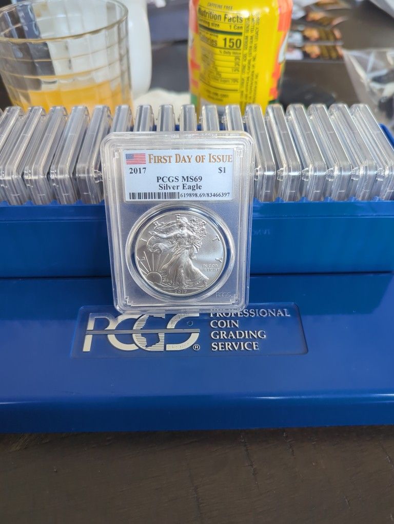 PCGS MS 69 silver eagle 1 oz 20 pc
