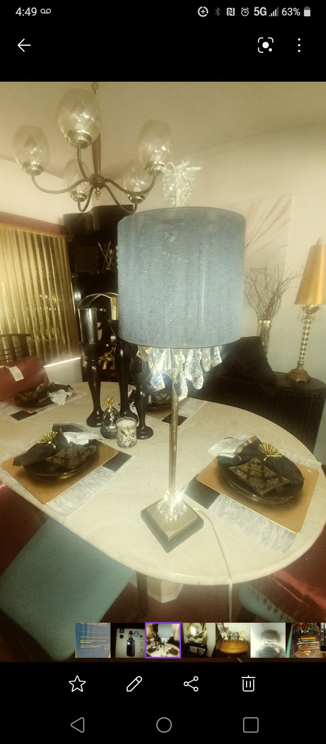 Antique lamp's. I have two . black and gold.