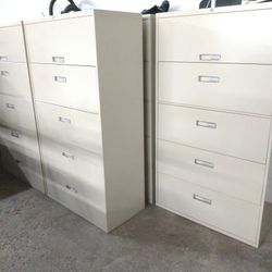 OFFICE/HOME FILE CABINET 5 DRAWERS LATERAL METAL FILE 
