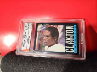 1985 TOPPS MARK CLAYTON #308 MIAMI DOLPHINS ROOKIE CARD  ALL-PRO MGS 8 NM-MT