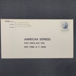 Vintage 1966 American Express Credit Card Payment Envelope