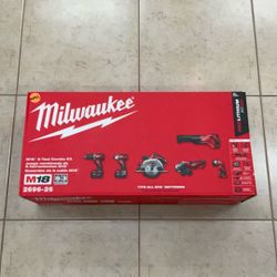 MILWAUKEE 2696-26 M18 6-TOOL COMBO KIT.