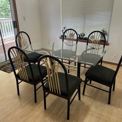 7- Piece Dining Table And Chairs Set For 4-6