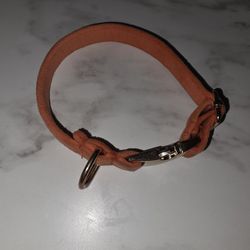 Small Orange Silk Dog Collar