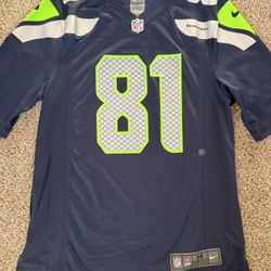 Nike Seattle Seahawks Golden Tate #81 NFL Jersey Men’s Size M 12th Man Blue Neon Green