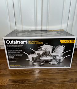 NEW Cuisinart Chef's Classic Stainless-Steel 14-Piece Set