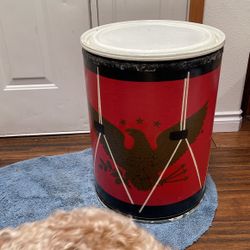 Vintage Barrel side table with storage,