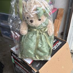 Quince Teddy Bear Dress Sage