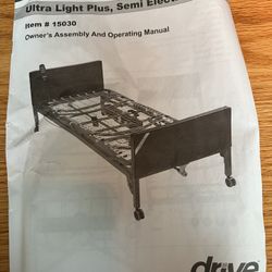 Drive Delta 1000 Semi-Electric Medical Bed - Free