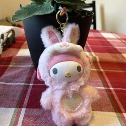Cross dressing Bunny Keychain NEW