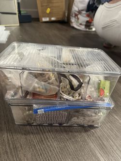 Large 2 plastic organizer for jewelry or food