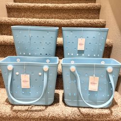 💲9.99🏖️MEDIUM BEACH BAG Aqua Blue（14.5*6*12.8 inches）
