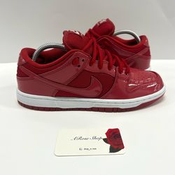 Nike SB Dunk Low Pro ‘Red Patent Leather’ (304292 616) Shoes Size: 7.5 M