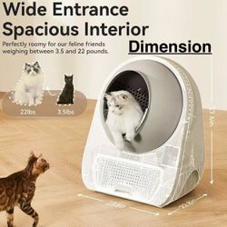 ✌️ CATLINK Self Cleaning Cat Litter Box for Multiple Cats, Health Monitoring, Automatic Litter Box with APP, Triple Odor Control, Includes 60 Trash Ba