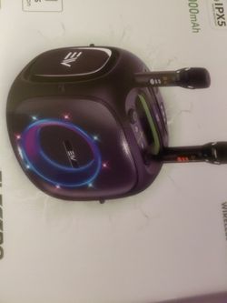 Portable Karaoke Speaker with Two Wireless Microphones