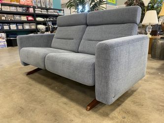 EKORNES Stressless Modern 2 Seat Sofa in Heathered Blue