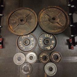 Spare 45lb, 25lb, And 2.5lb Olympic Weight Plates 