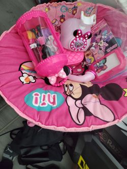 Minnie bundle toys and chair and plusses big and small