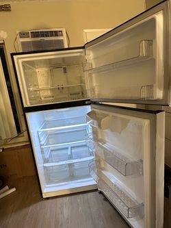 LG Refrigerator – Black with White Cover
