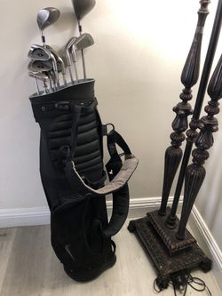 Golf Club Set with Black Nike Carry Bag
