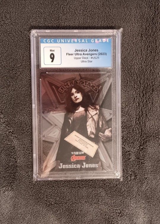 Jessica Jones 2022 Fleer Ultra Marvel Ultra Stars Insert PSA 9