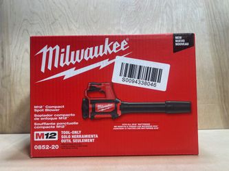 New Milwaukee M12/12V Li-Ion Compact Spot Blower