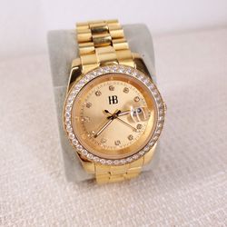 Mens Gold Real Stainless Iced 3.3ct Moissanite Watch Passes Diamond Tester 41mm