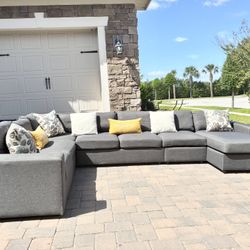 Large U Sectional Sofa 